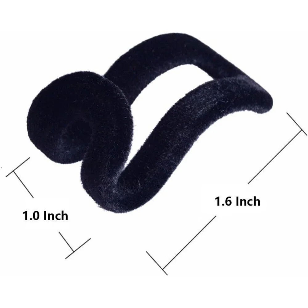 50 Pcs Mini Cascading Hanger Connection Hook for Clothes Velvet Hanger (Black)